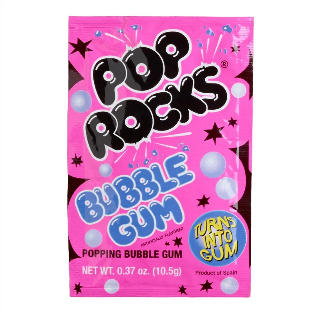 Pop Rocks Bubble Gum Popping Candy 0.33oz – 24ct
