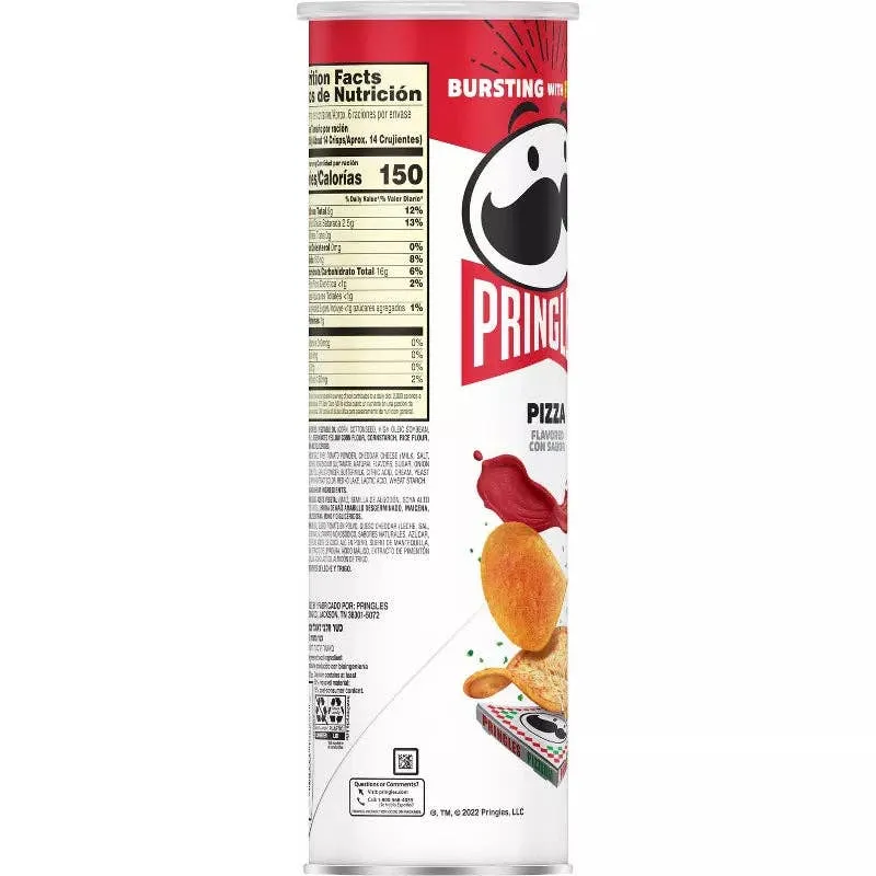 Pringles Pizza Flavored Potato Crisps Chips 5.5oz - 14ct