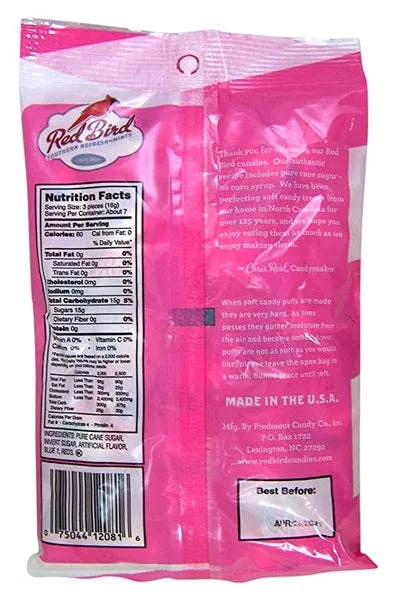 Red Bird Cotton Candy Candy Puffs  4oz - 12ct