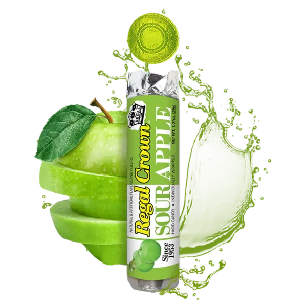 Regal Crown Sour Apple Rolls 1.01oz - 24ct