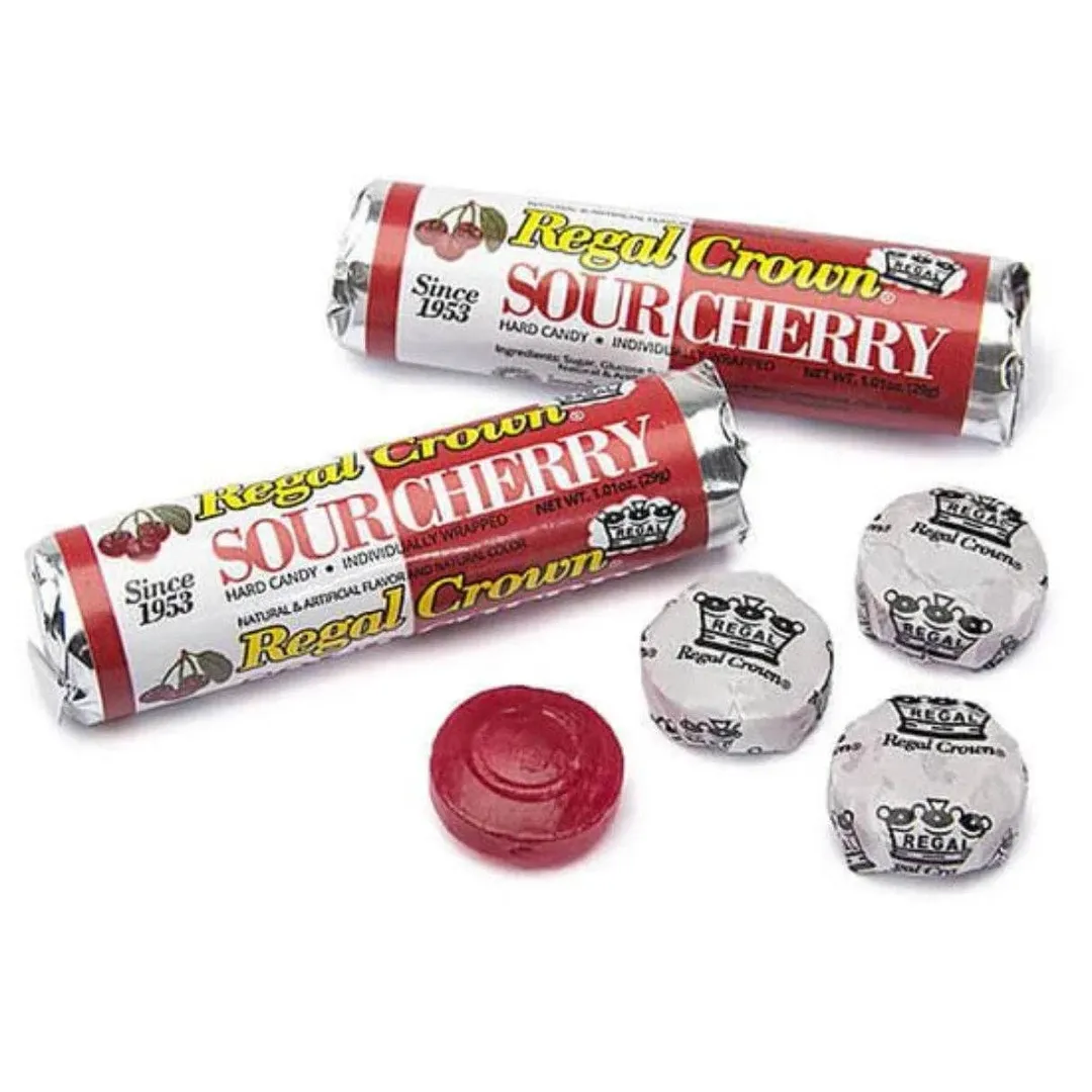 Regal Crown Sour Cherry 7pc  Rolls 1.1oz (UK) - 24ct