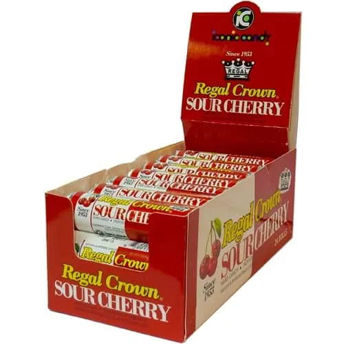 Regal Crown Sour Cherry 7pc  Rolls 1.1oz (UK) - 24ct