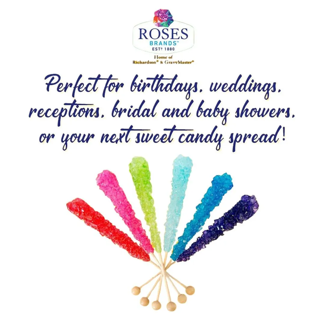 Roses Brands Assorted Rock Candy Stick 120ct