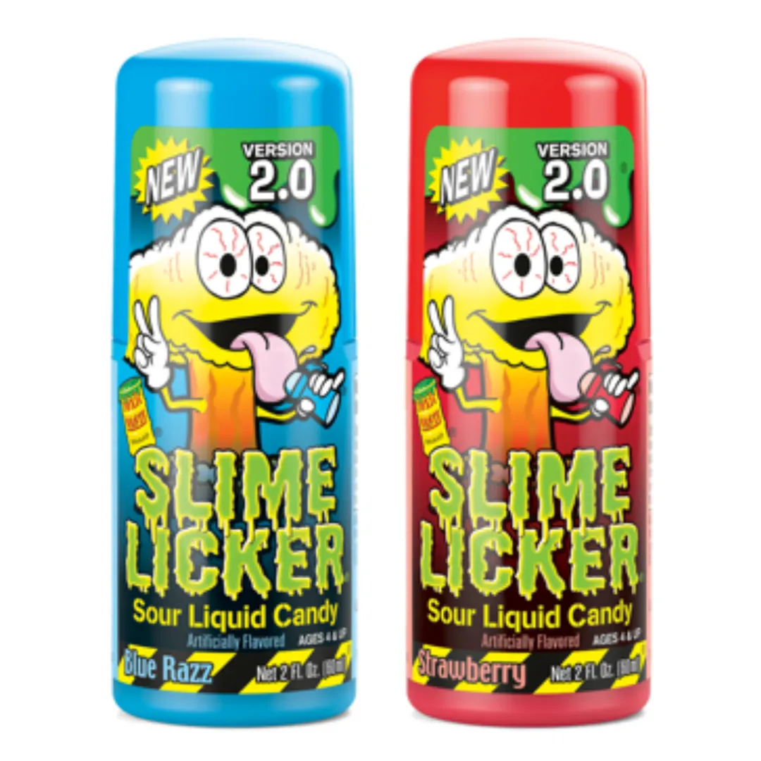 Toxic Waste Slime Licker 2.0 Blue Raspberry & Strawberry 2oz 12ct