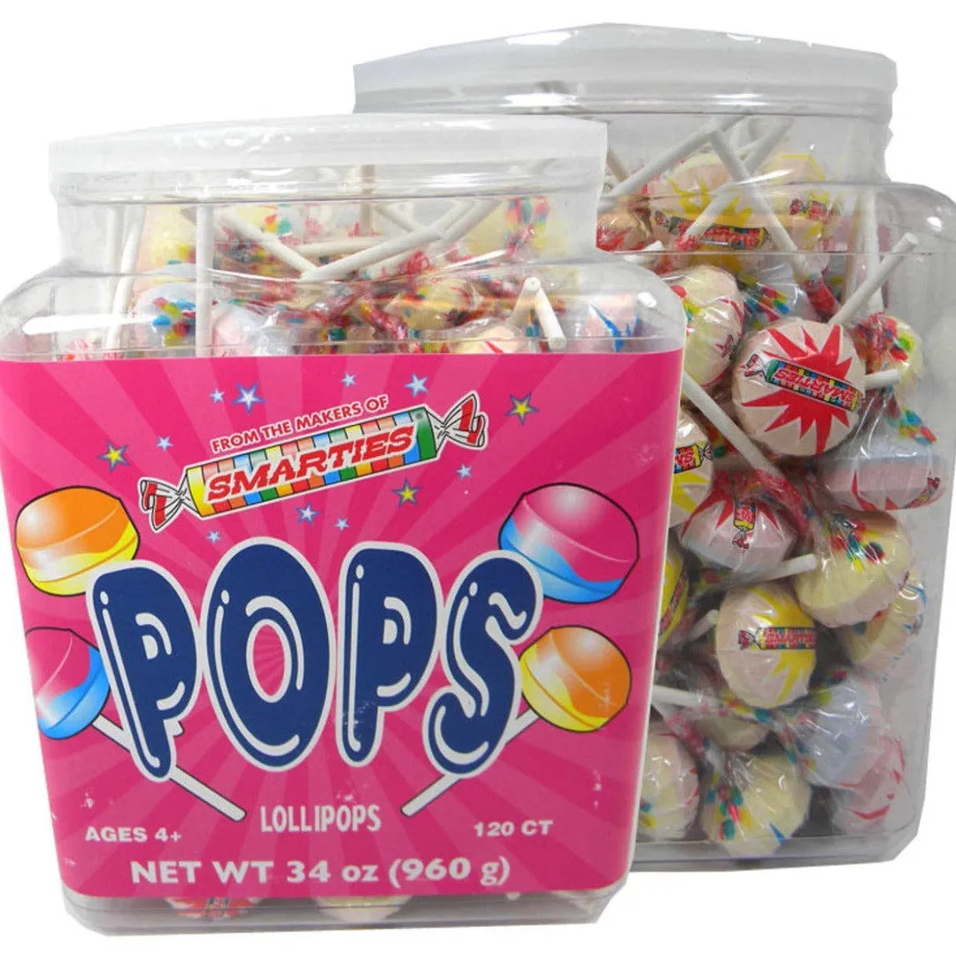 Smarties Pops Lollipops 34oz - 120ct