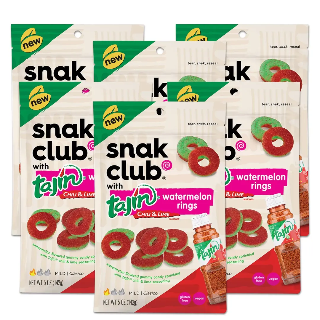 Snak Club Tajin Gummy Watermelon Rings 5oz - 6ct