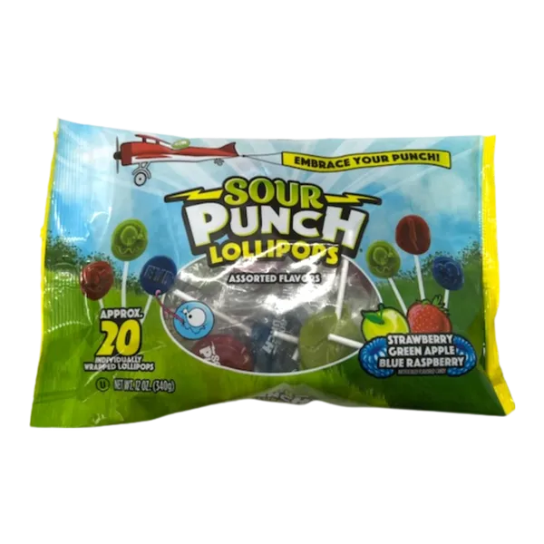 Sour Punch Lollipops - 4ct