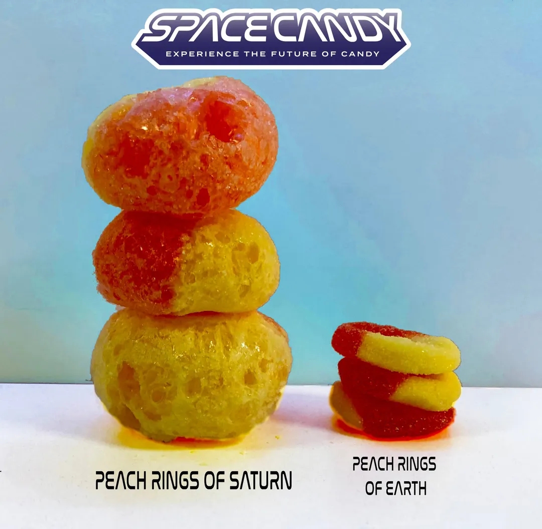 Space Candy Freeze Dried Peach Rings of Saturn 1.05oz - 12/B