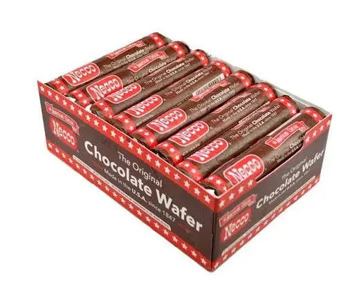 Spangler Necco Chocolate Wafers Roll 2oz - 24ct