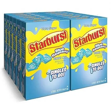 Starburst Blue Raspberry Drink Mix .48oz - 12ct