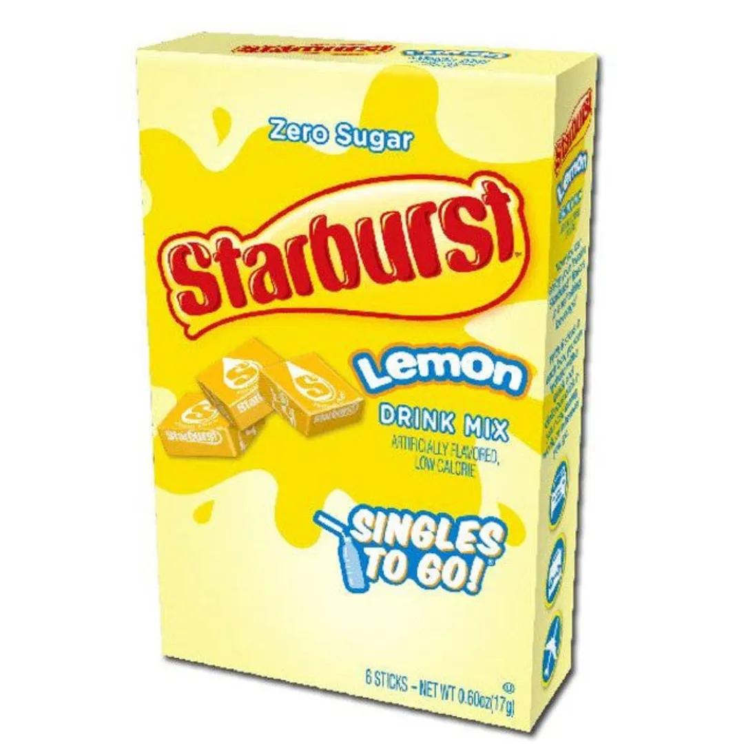 Starburst Lemon Drink Mix 0.60oz - 12ct