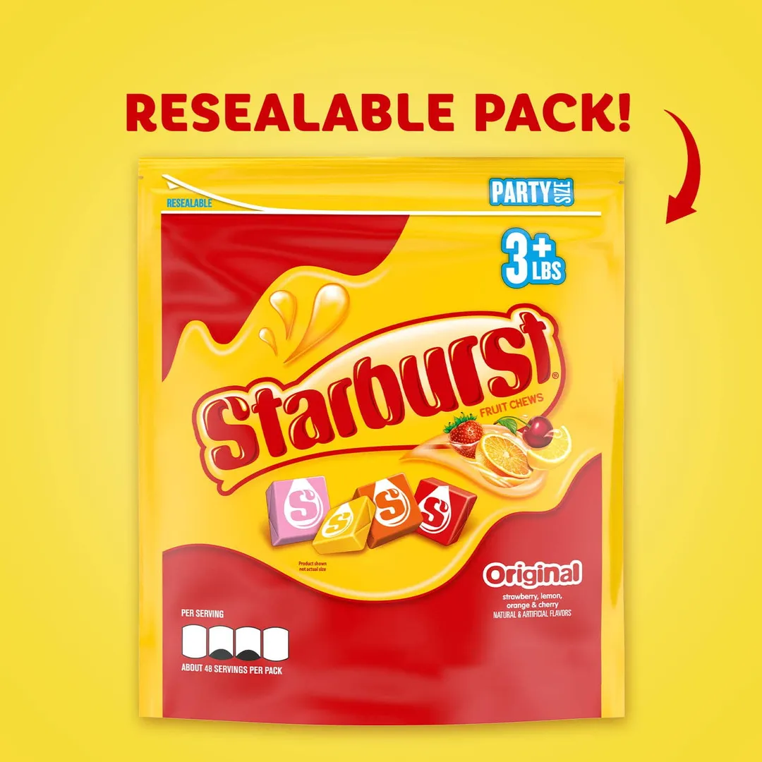 Starburst Original Party Size Chewy Candy 50oz - 3ct