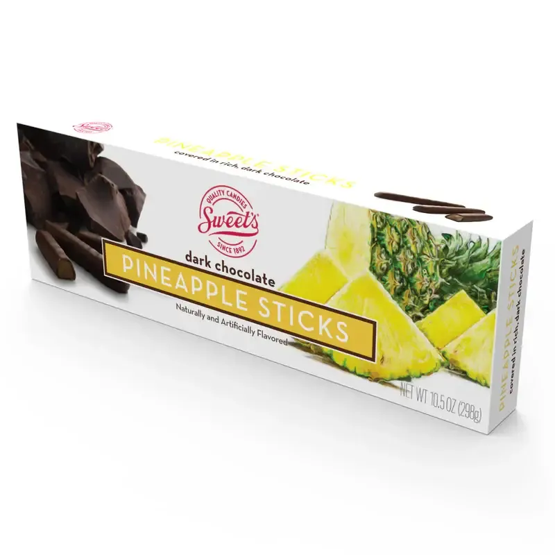 Sweet's Dark Chocolate Pineapple Sticks 10.5oz - 6ct