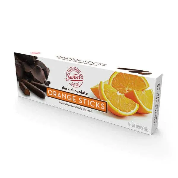 Sweet's Dark Chocolate Sticks Orange 10.5oz -6ct