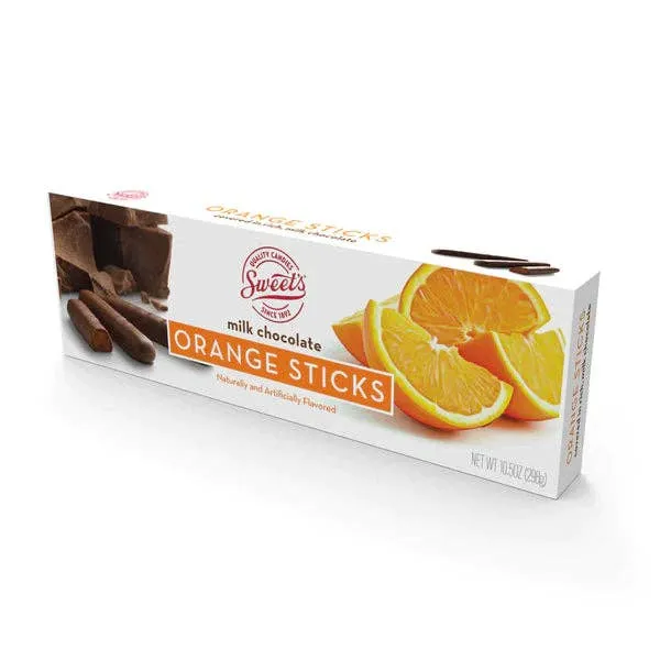 Sweet's Milk Chocolate Sticks Orange 10.5oz -6ct