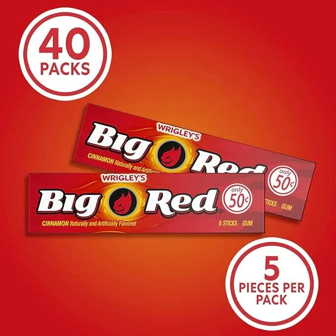 Wrigley's Big Red Chewing Gum - 40ct
