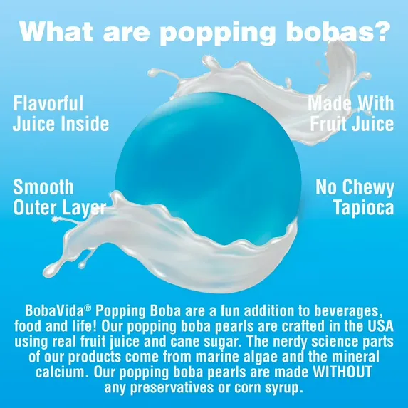 BobaVida Thai Coconut Popping Pearls 3oz - 10ct