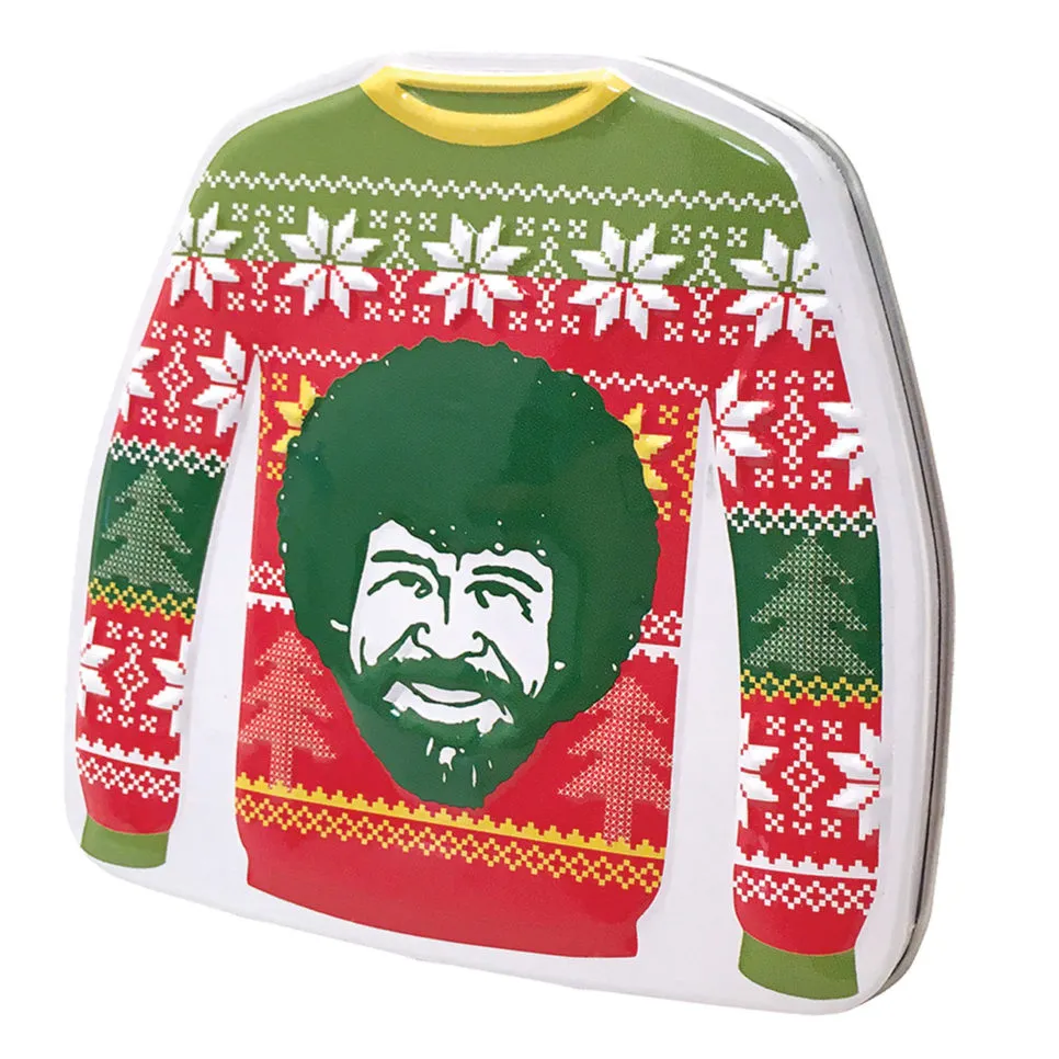 Boston America Bob Ross Ugly Xmas Sweater Candy Tins 1.5oz - 12ct