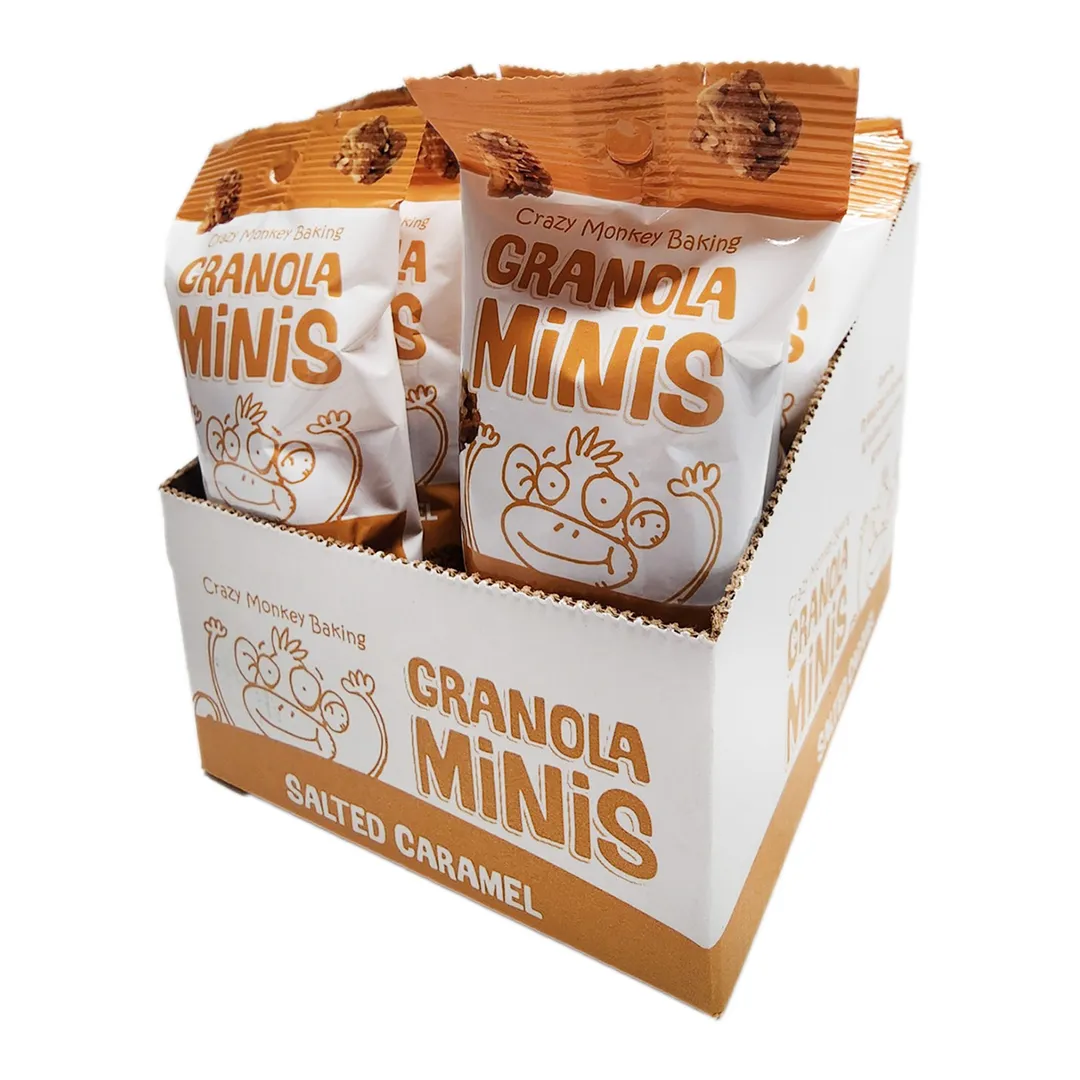 Crazy Monkey Baking Salted Caramel Granola Minis 2oz - 12ct