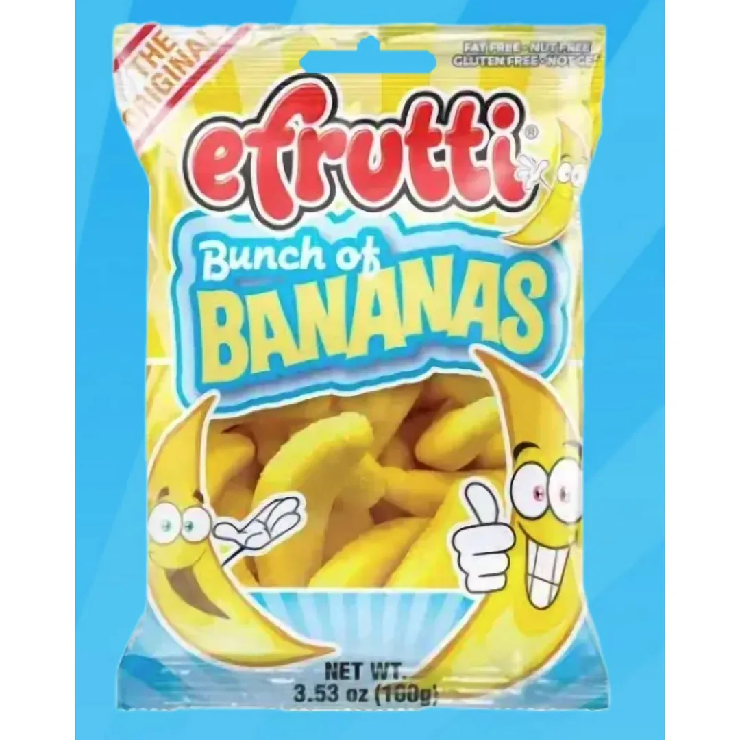 Efrutti Bunch of Bananas Gummi Peg Bag 3.5oz - 12ct