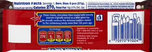 Goldenberg's Peanut Chews Original Dark 2oz - 24ct