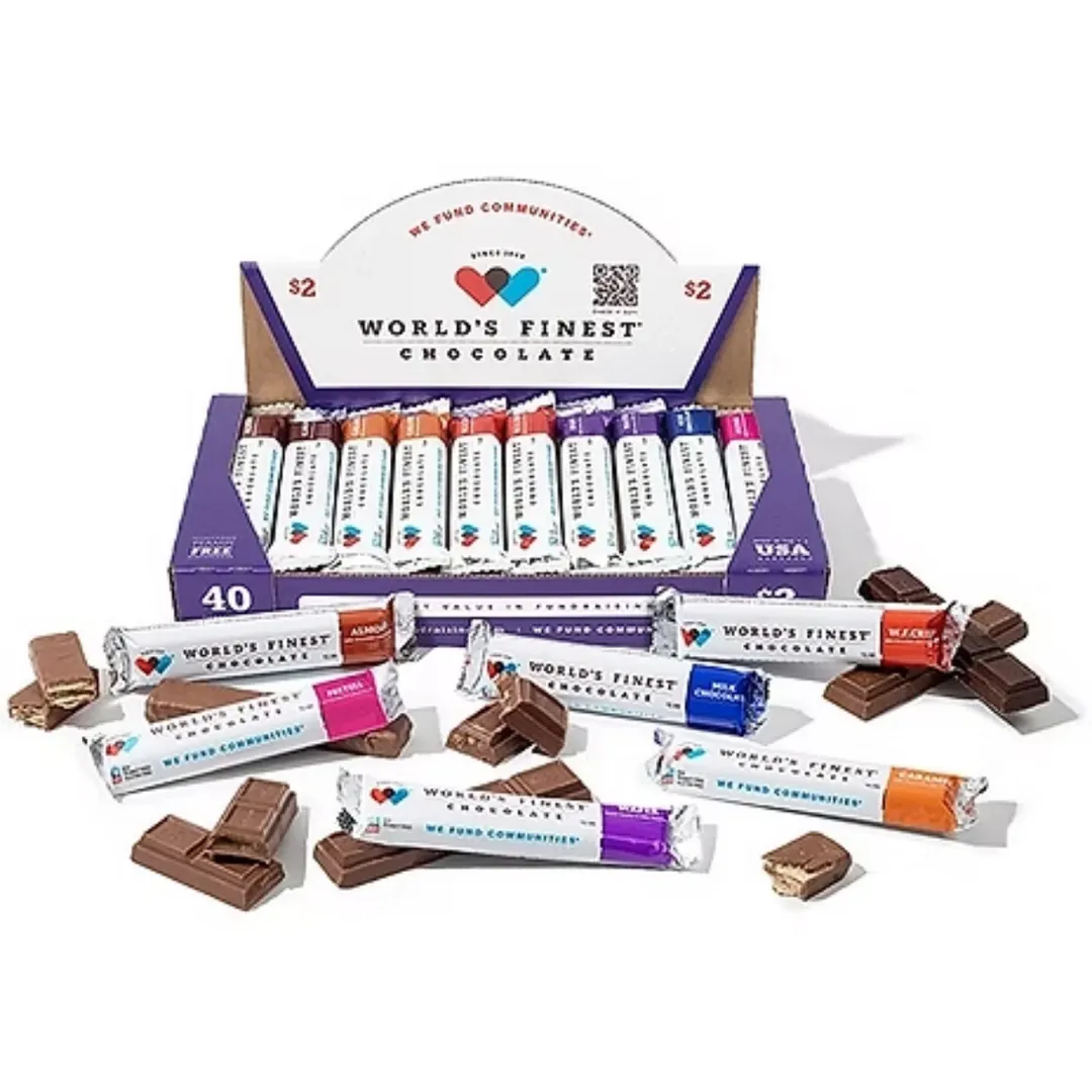 World's Finest Assorted Chocolate Bars  1.3oz 40ct