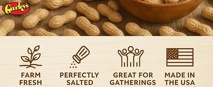 Salted & Roasted Jumbo Peanuts  6oz - 12ct