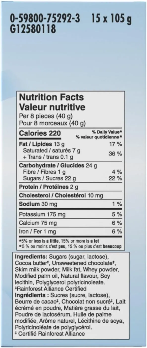 Nestle Aero Scoops Double Chocolate Bar 105g - 15ct