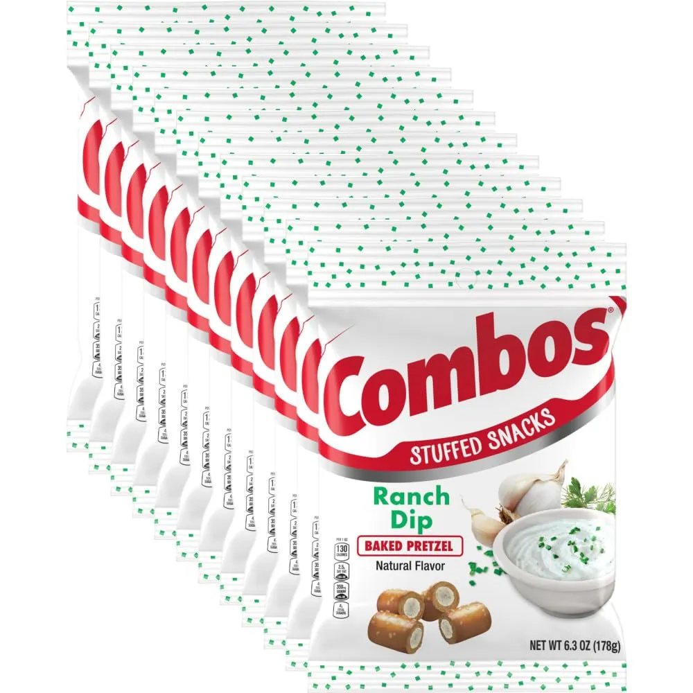 Combos Ranch Dip Pretzel  6.3oz - 12ct
