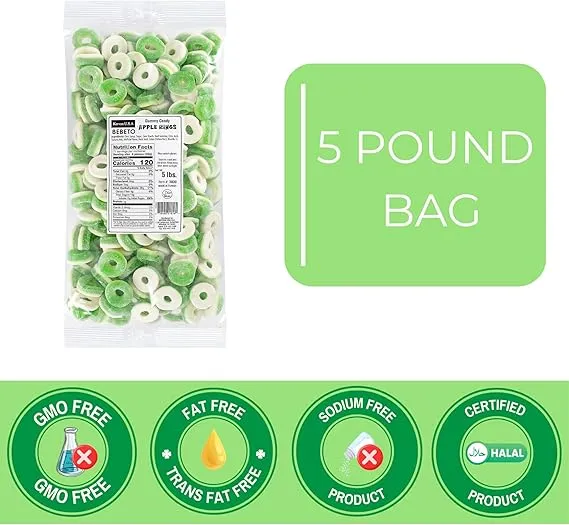 Kervan  Gummi Apple Rings 5lb - 1ct