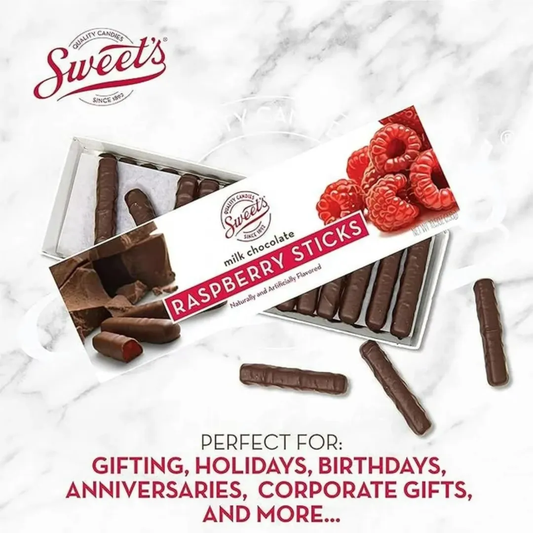 Sweet's Milk Chocolate Sticks Raspberry 10.5oz - 6ct
