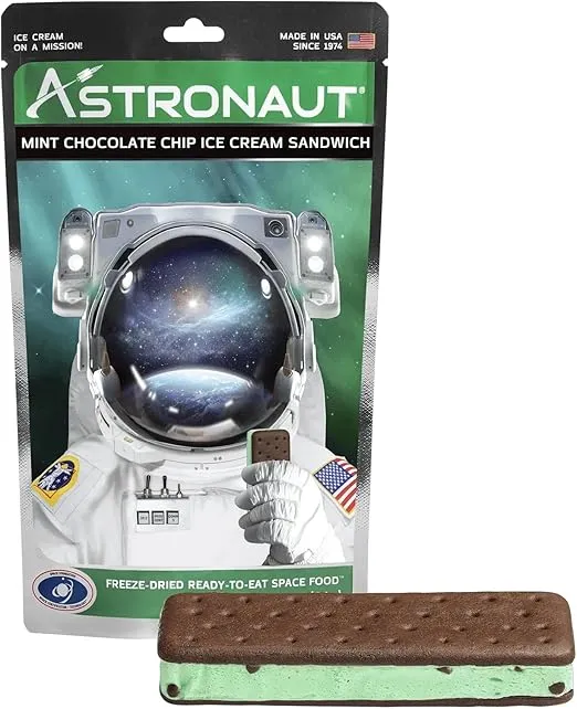 Astronaut Freeze Dried Mint Chocolate Chip Ice Cream Sandwic