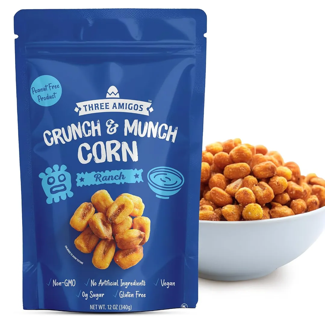Three Amigos Crunch & Munch Corn Ranch 12oz - 8ct