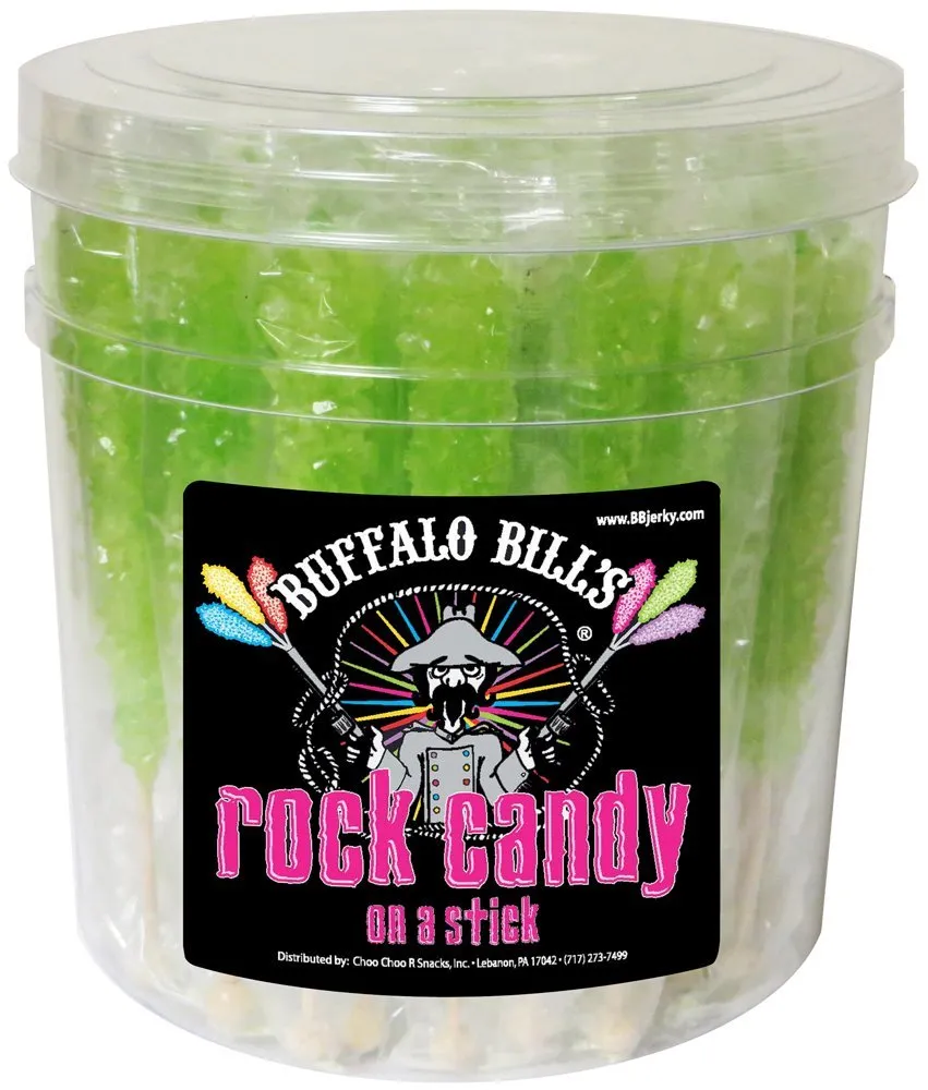 Espeez Rock Candy Sticks  Light Green Watermelon Jar 0.8oz - 36ct
