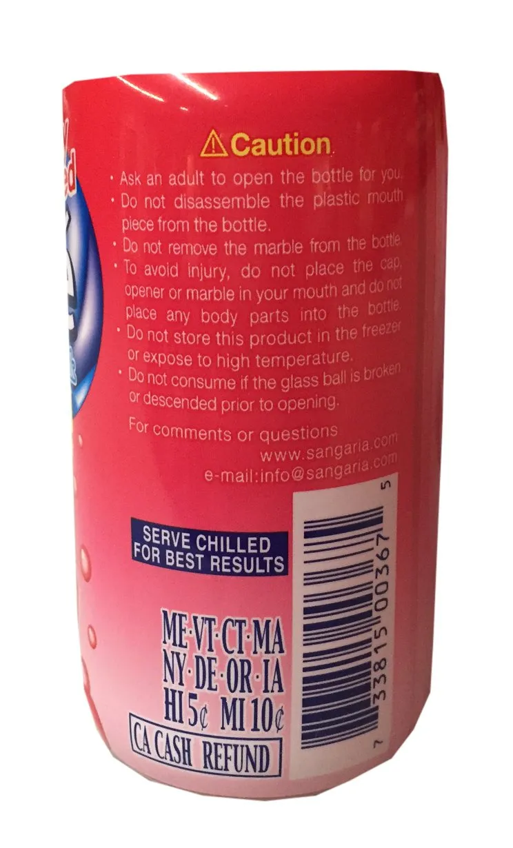 Sangaria Strawberry Ramune 6.76oz - 6ct