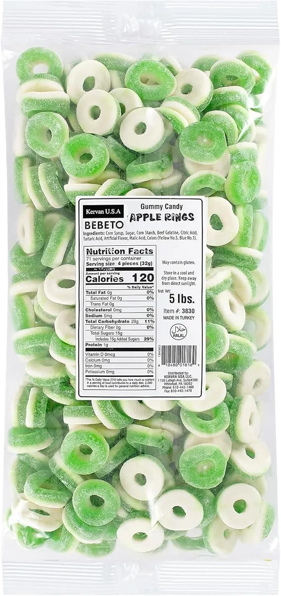 Kervan  Gummi Apple Rings 5lb - 1ct