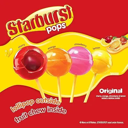 Starburst Pops Original Bag 8.8oz - 12ct