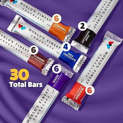 World's Finest Assorted Chocolate Bars  1.3oz 40ct