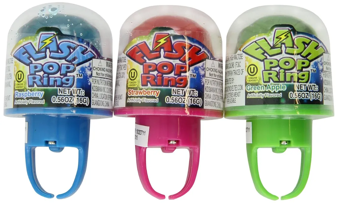 Kidsmania Lite Up Ring Flash Pops .56oz - 24ct