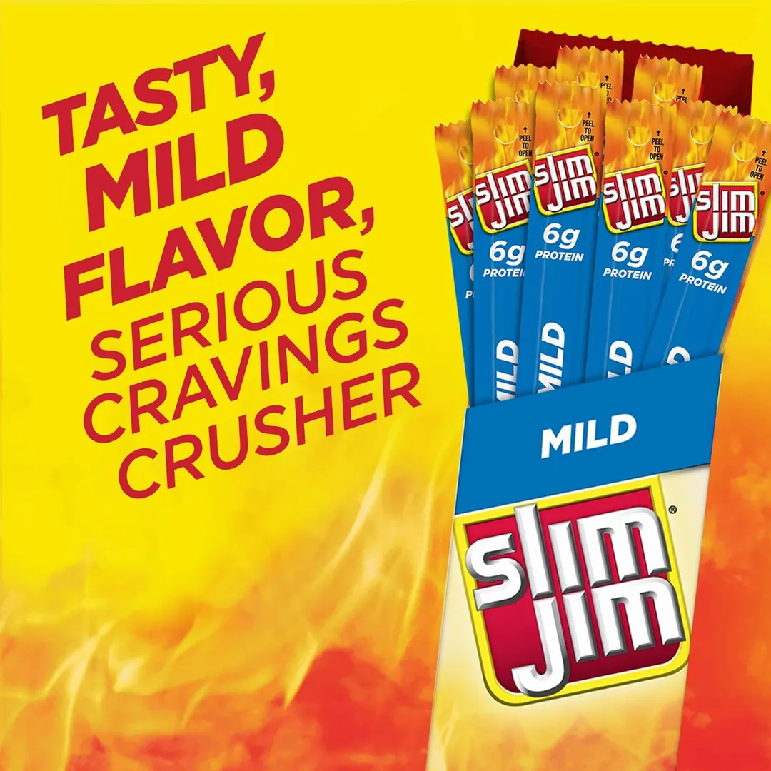Slim Jim Giant MILD Beef Snacks 0.97oz - 24ct