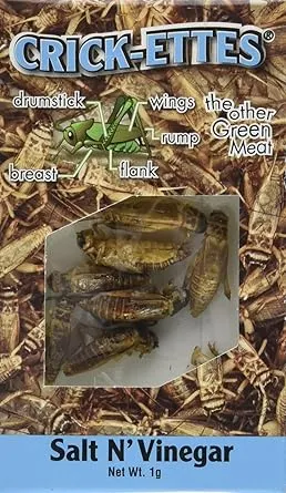 Hotlix Real Crickets Snacks Salt & Vinegar 1g - 24ct