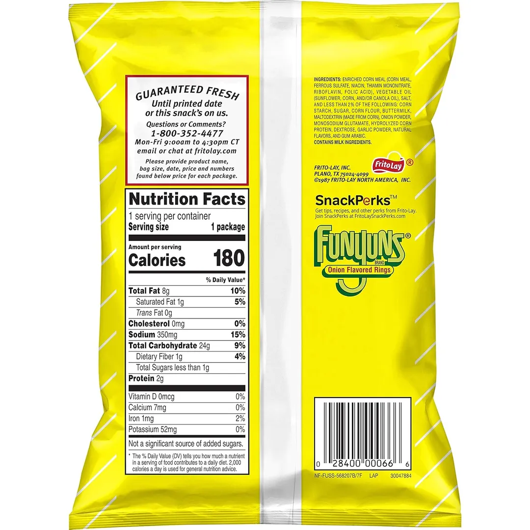 Funyuns Onion Flavored Rings 1.25oz - 64ct
