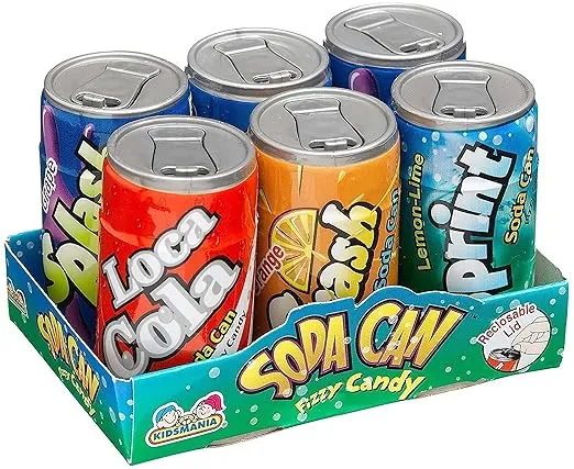 Kidsmania Soda Can Fizzy Candy 1.48oz - 12ct