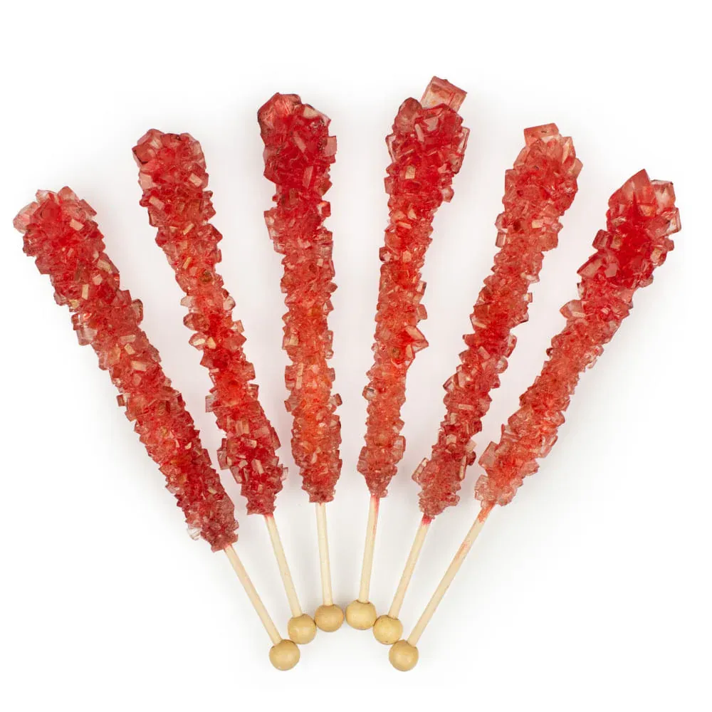 Espeez Rock Candy Sticks Red Strawberry 0.8oz - 36ct