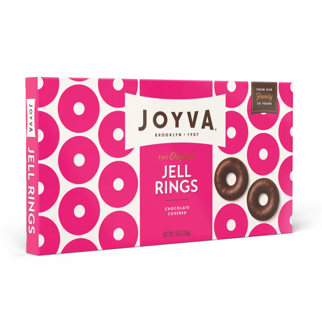 Joyva Chocolate Raspberry Jell Rings Box -  5lb