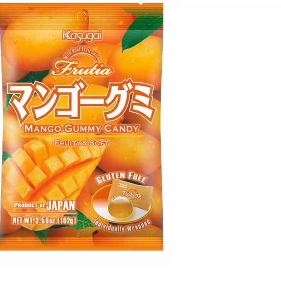 Kasugai Gummy Mango Peg Bag 3.59oz - 12ct