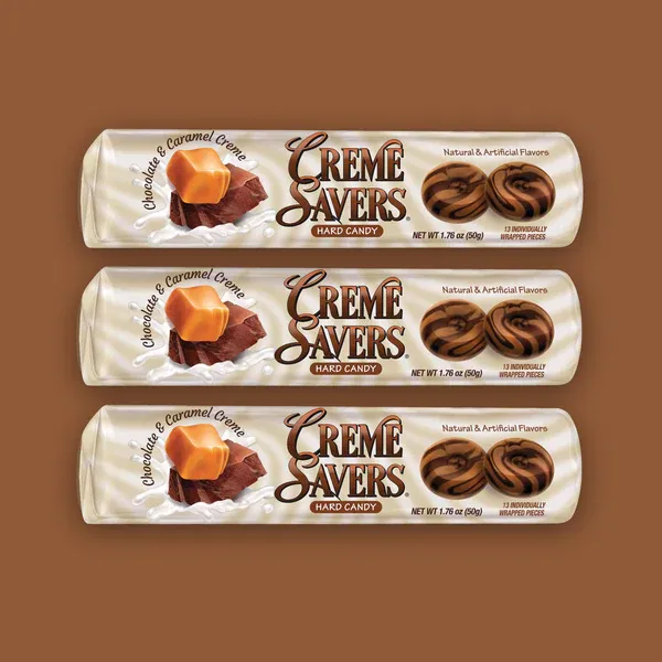 Creme Savers Chocolate and Caramel Creme 1.76oz- 24ct