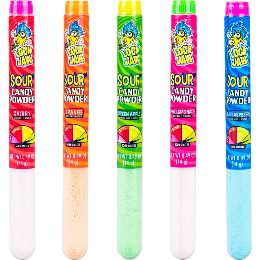 Koko's Xtreme Lock Jaw Sour Candy Powder Tubes 0.49oz - 30ct