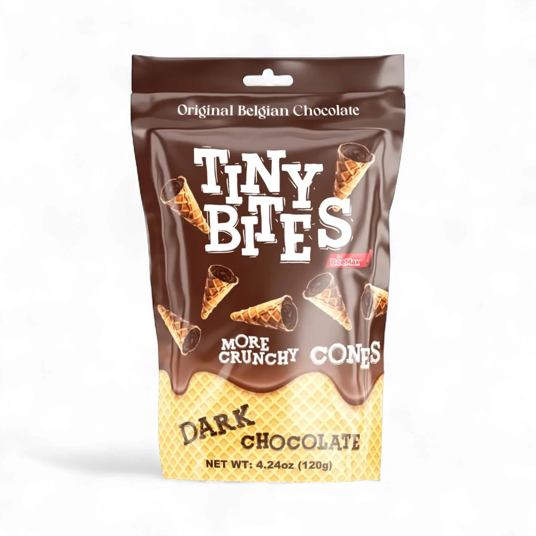 Beemax Tiny Bites Dark Chocolate Waffle Cones 4.24oz - 12ct