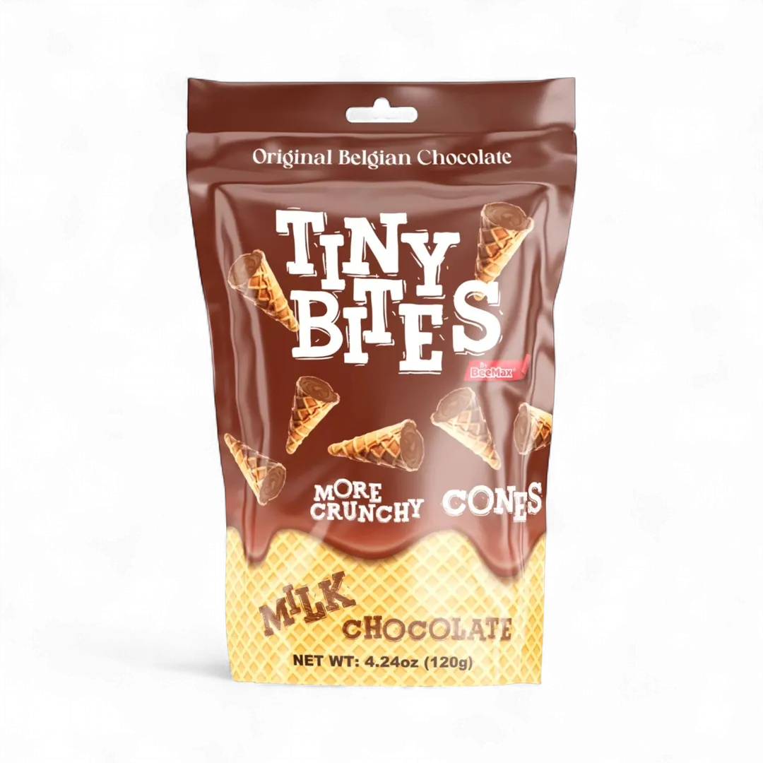 Beemax Tiny Bites Milk Chocolate Waffle Cones 4.24oz - 12ct